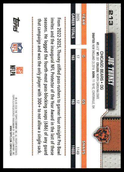 2026 Topps Flagship #213 Joe Thuney