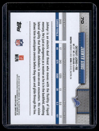 2026 Topps Football #70 Jahmyr Gibbs