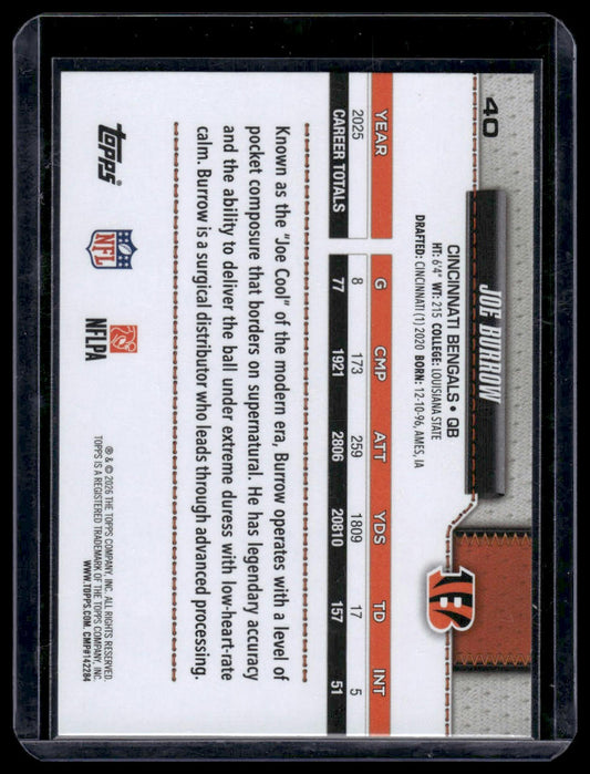 2026 Topps Football #40 Joe Burrow