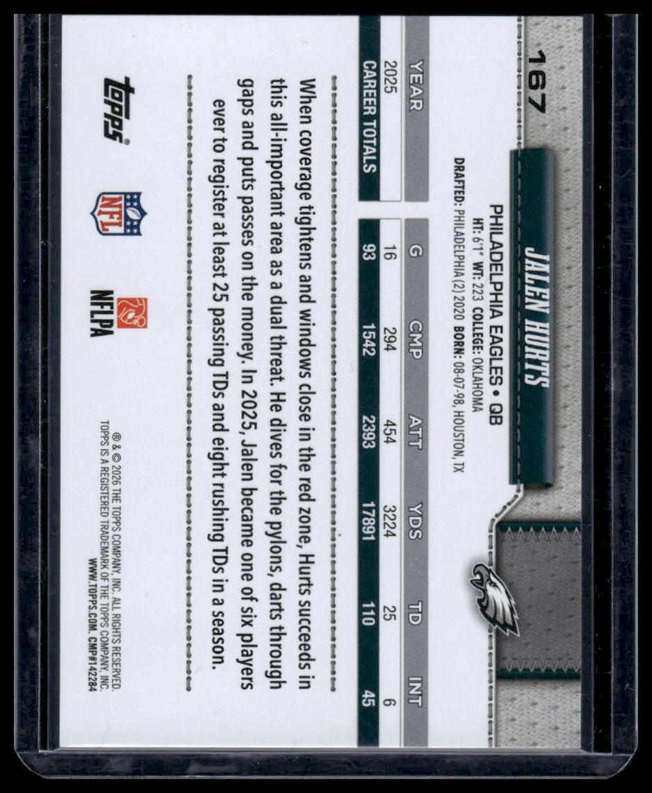 2026 Topps Flagship #167 Jalen Hurts