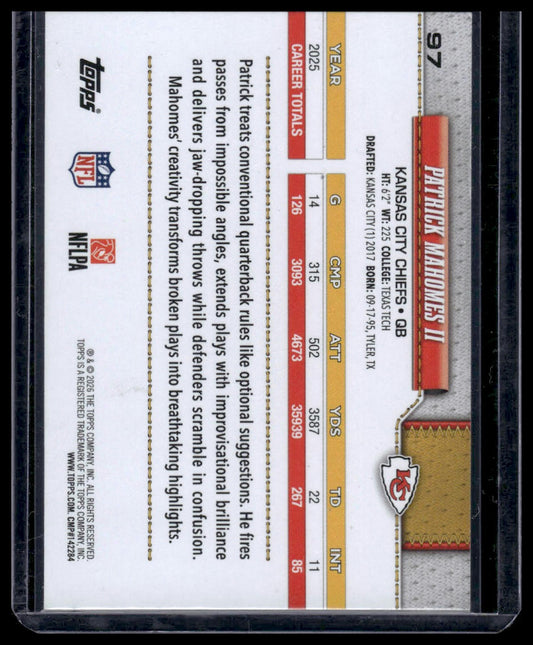 2026 Topps Football #97 Patrick Mahomes II