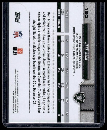 2026 Topps Football #120 Jack Bech