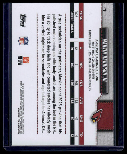 2026 Topps Football #1 Marvin Harrison Jr.