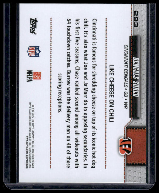 2026 Topps Flagship #293 Bengals Shred (Joe Burrow / Ja'Marr Chase)