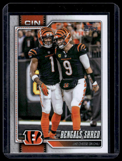 2026 Topps Flagship #293 Bengals Shred (Joe Burrow / Ja'Marr Chase)