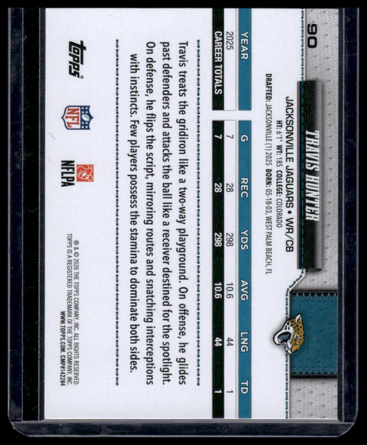 2026 Topps Flagship #90 Travis Hunter