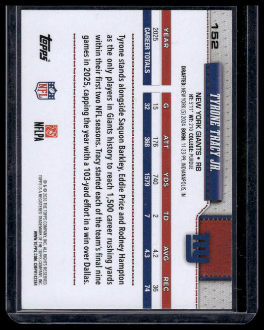 2026 Topps Flagship #152 Tyrone Tracy Jr. Silver Crackle Foil