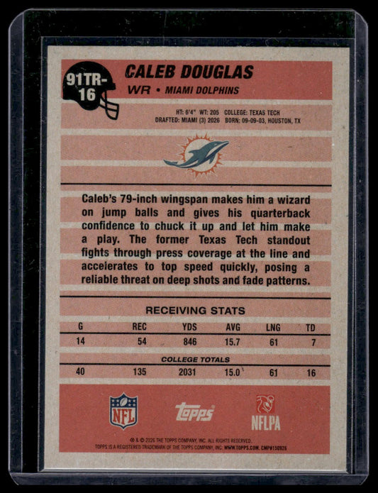 2026 Topps Flagship #91TR-16 Caleb Douglas 1991 Throwback