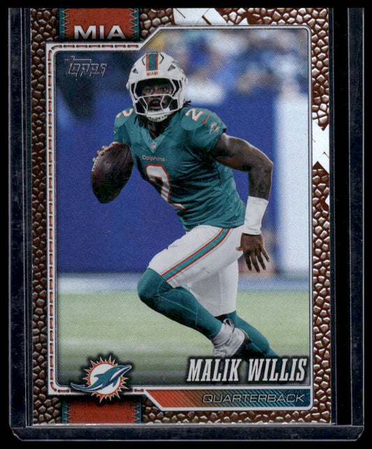 2026 Topps Flagship #238 Malik Willis Pigskin Texture Foil