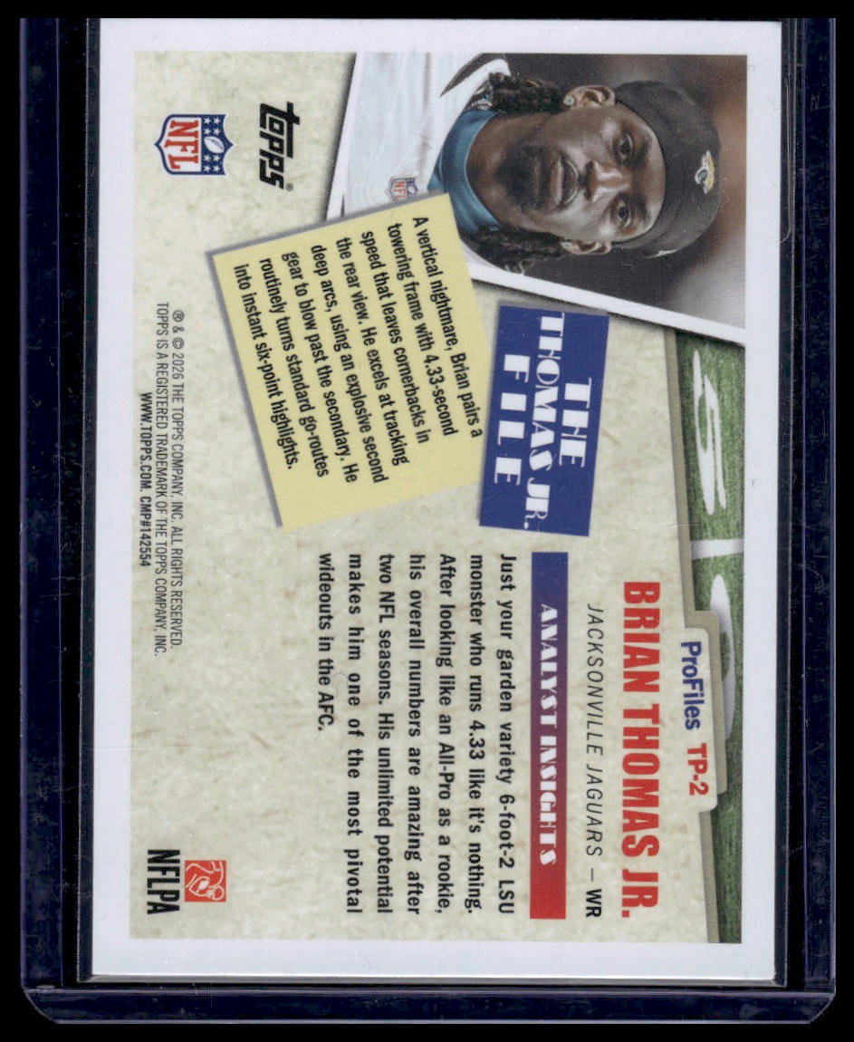 2026 Topps Football #TP-2 Brian Thomas Jr. ProFiles