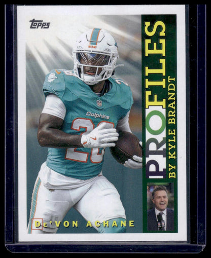 2026 Topps Flagship #TP-6 De'Von Achane Topps Profiles Insert