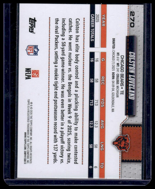 2026 Topps Flagship #270 Colston Loveland