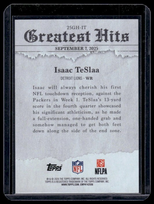 2026 Topps Flagship #25GH-IT Isaac TeSlaa 2025 Greatest Hits Insert
