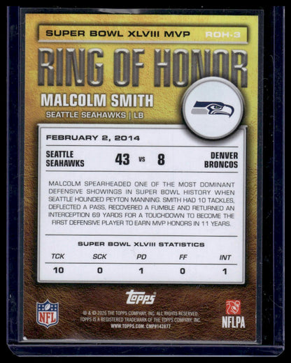 2026 Topps Flagship #ROH-3 Malcolm Smith Ring Of Honor Insert