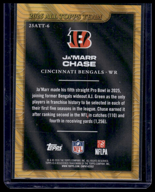 2026 Topps Flagship #25ATT-6 Ja'Marr Chase 2025 All Topps Team Insert