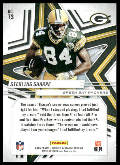 2025 Panini Rookies & Stars #73 Sterling Sharpe Green
