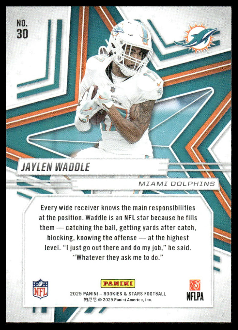 2025 Panini Rookies & Stars Football #30 Jaylen Waddle