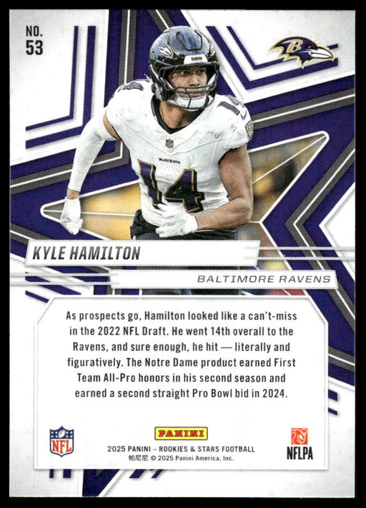 2025 Panini Rookies & Stars Football #53 Kyle Hamilton