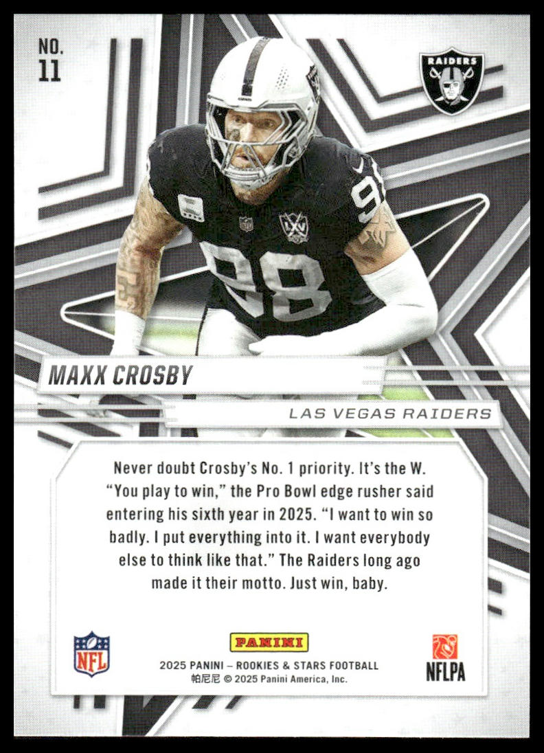 2025 Panini Rookies & Stars Football #11 Maxx Crosby