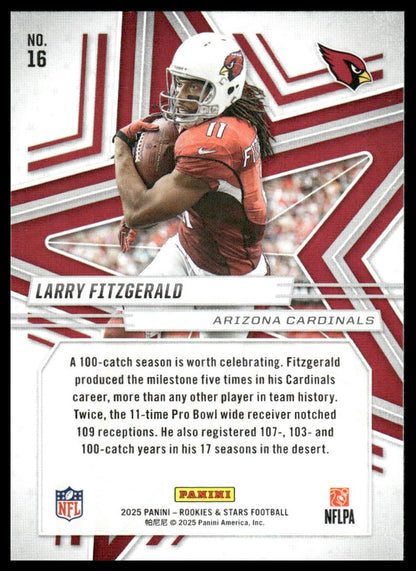 2025 Panini Rookies & Stars #16 Larry Fitzgerald Red