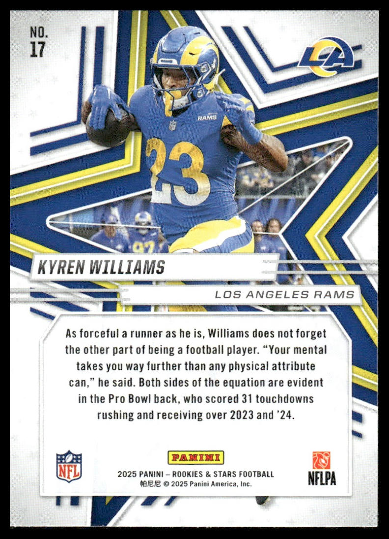 2025 Panini Rookies & Stars Football #17 Kyren Williams