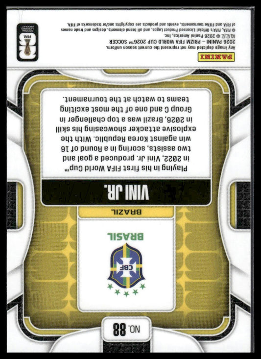 2026 Panini Prizm FIFA World Cup #88 Vini Jr. Silver Prizm