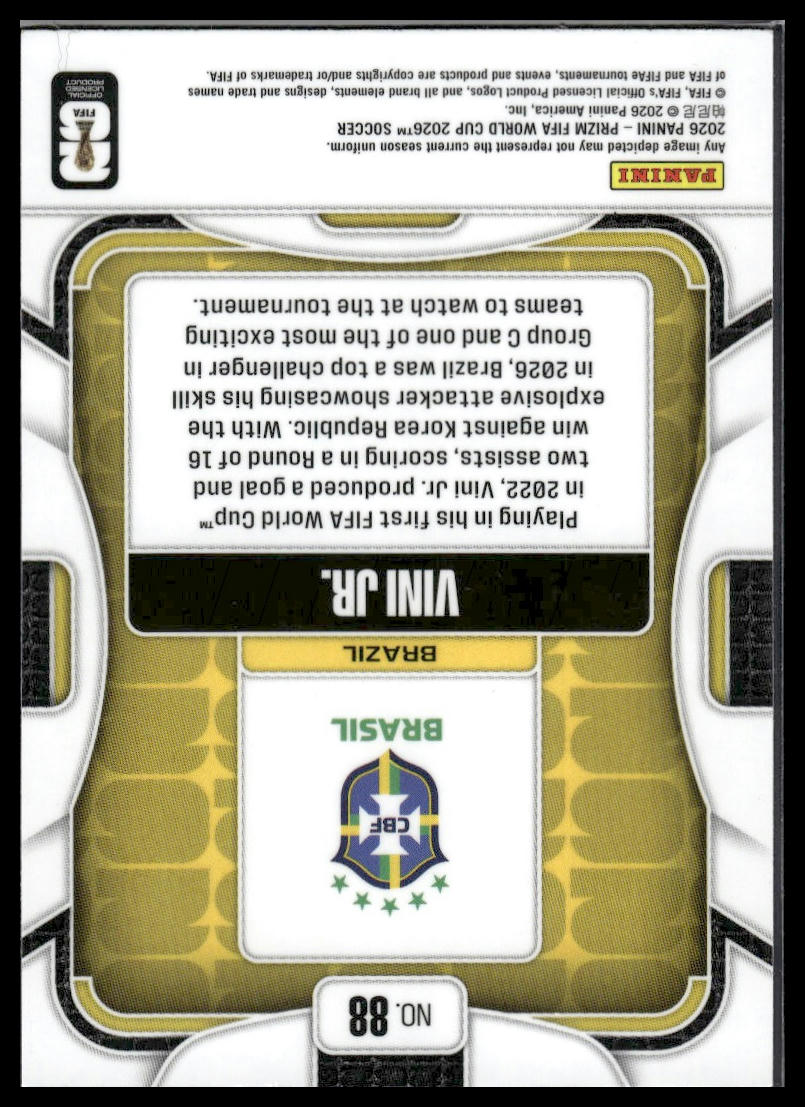 2026 Panini Prizm FIFA World Cup #88 Vini Jr. Silver Prizm