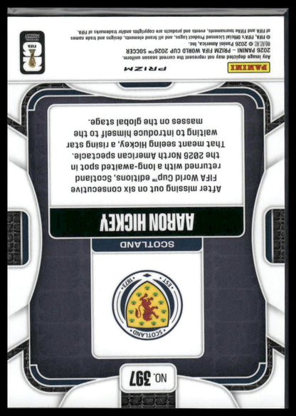 2026 Panini Prizm FIFA World Cup #397 Aaron Hickey Silver Prizm