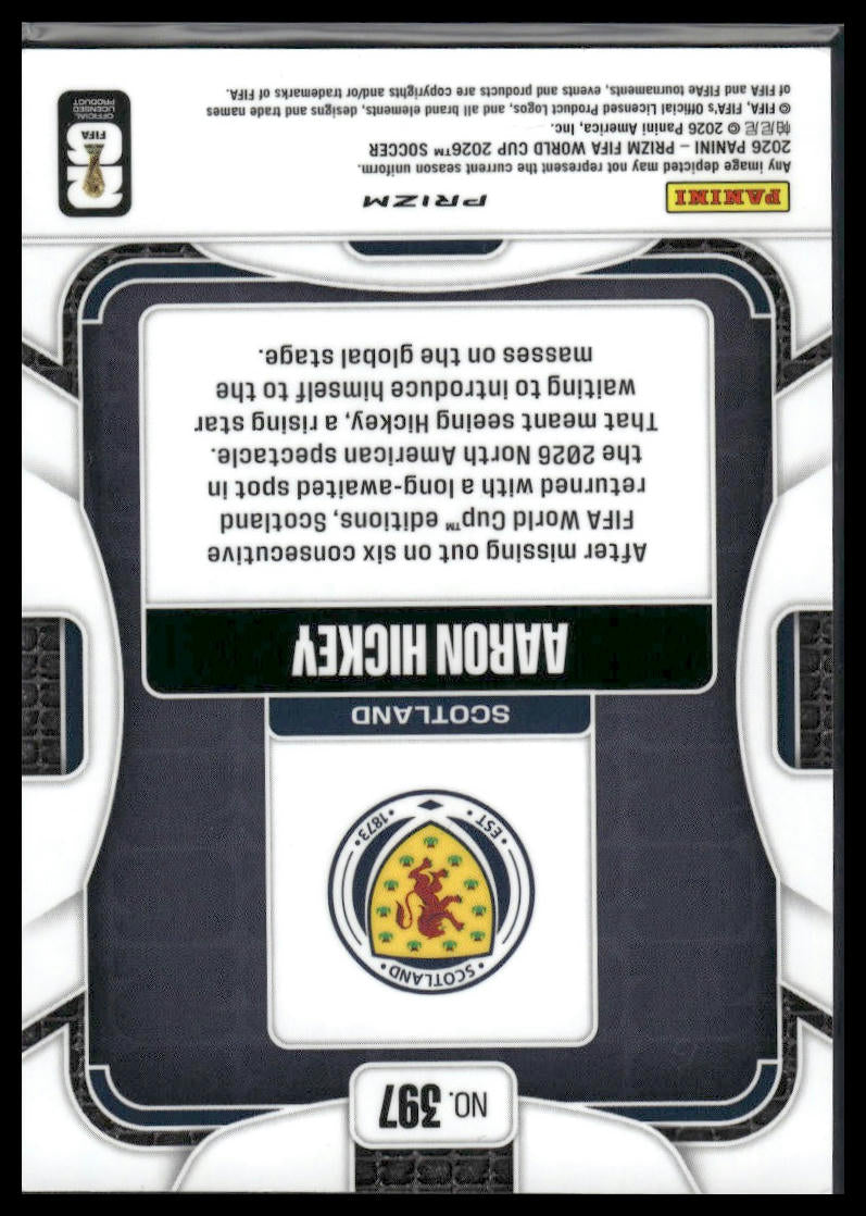 2026 Panini Prizm FIFA World Cup #397 Aaron Hickey Silver Prizm