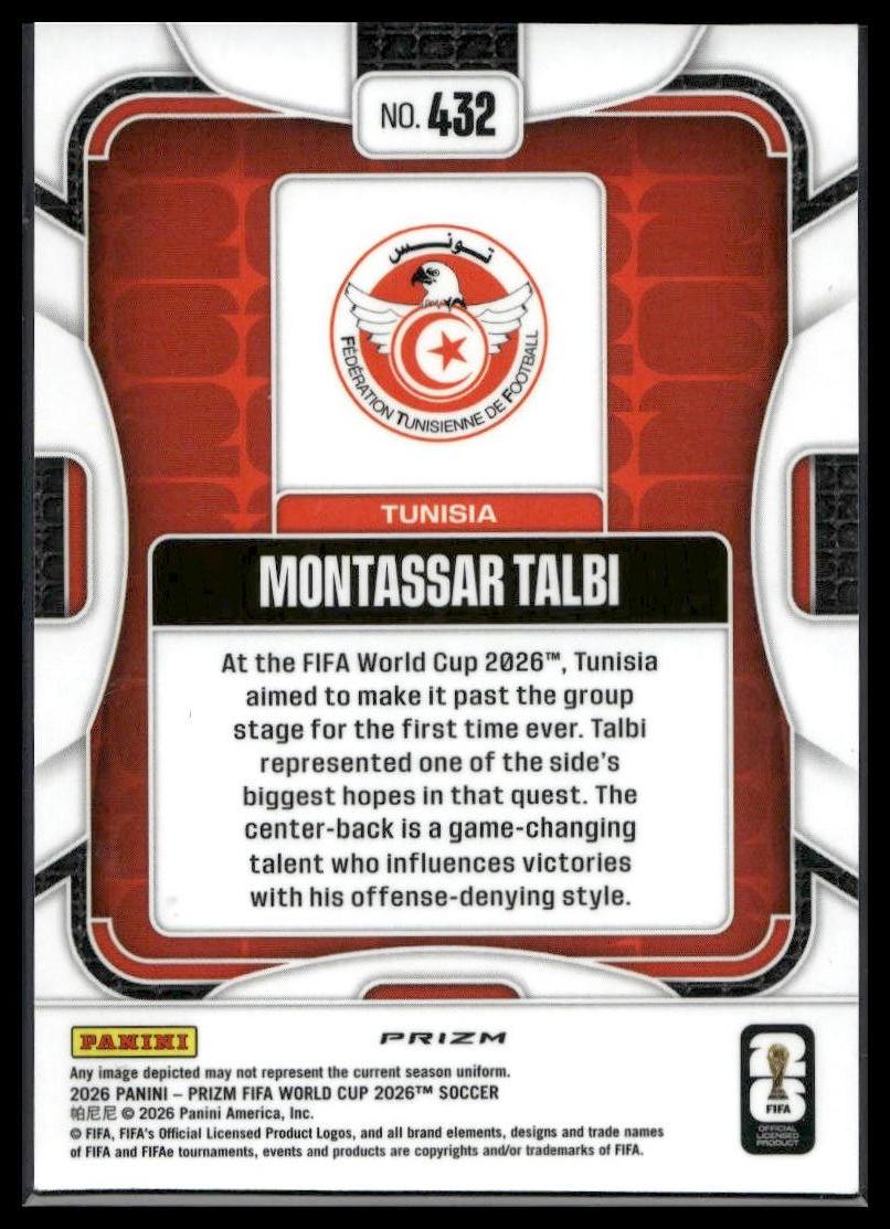 2026 Panini Prizm FIFA World Cup #432 Montassar Talbi Silver Prizm