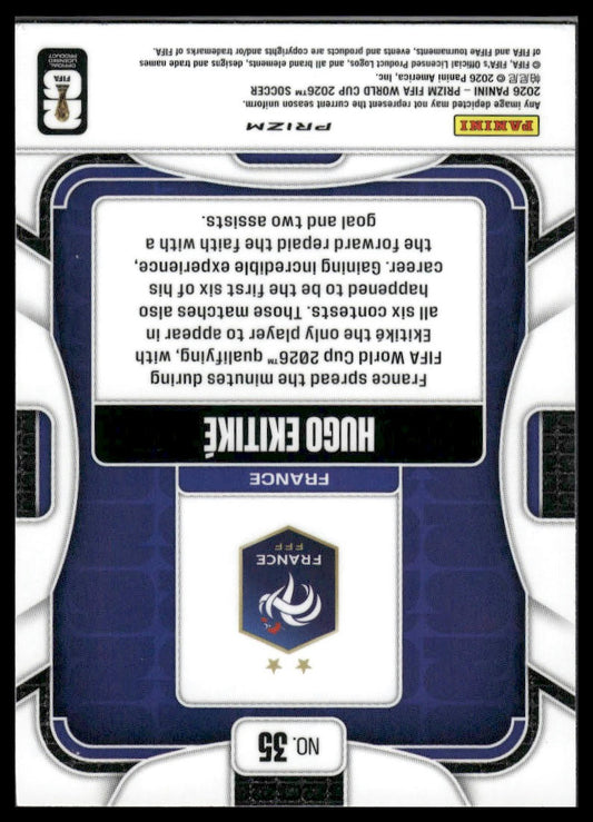2026 Panini Prizm FIFA World Cup #35 Hugo Ekitike Silver Prizm