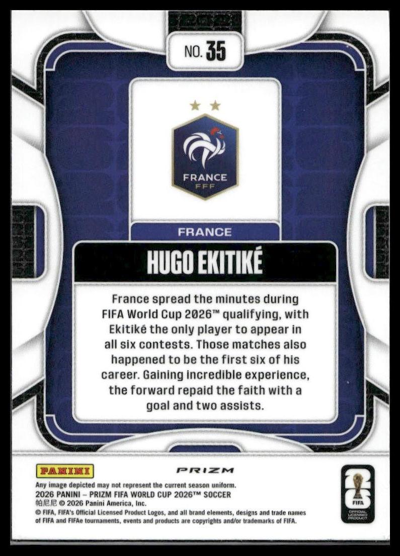 2026 Panini Prizm FIFA World Cup #35 Hugo Ekitike Silver Prizm