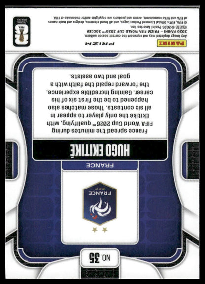 2026 Panini Prizm FIFA World Cup #35 Hugo Ekitike Silver Prizm