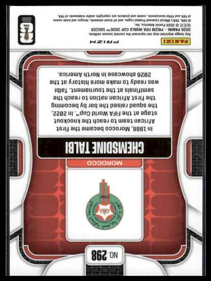 2026 Panini Prizm FIFA World Cup #298 Chemsdine Talbi Silver Prizm