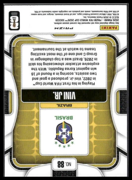 2026 Panini Prizm FIFA World Cup #88 Vini Jr. White Sparkle