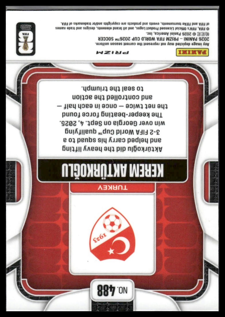 2026 Panini Prizm FIFA World Cup #488 Kerem Aktürkoğlu Disco