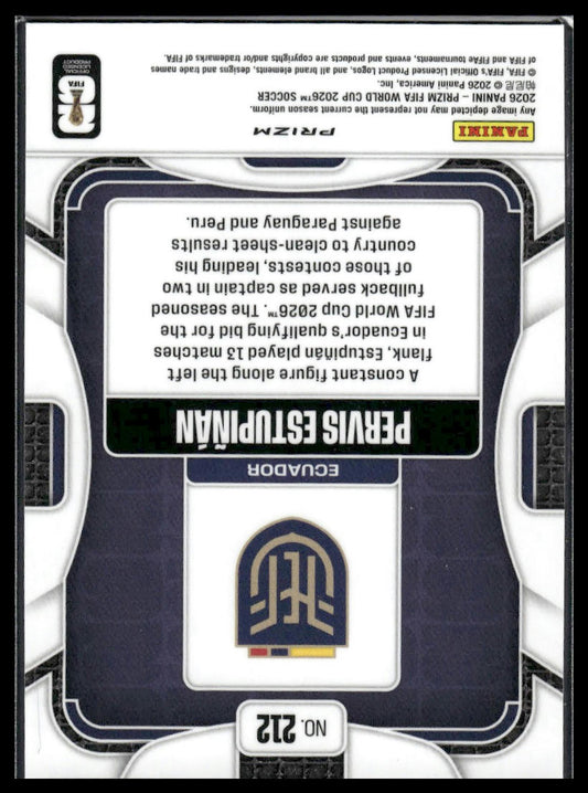 2026 Panini Prizm FIFA World Cup #212 Pervis Estupiñán White Sparkle
