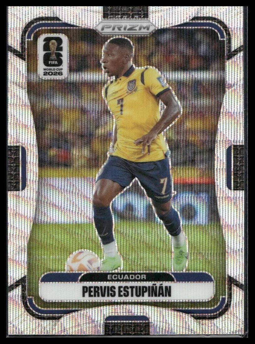 2026 Panini Prizm FIFA World Cup #212 Pervis Estupiñán White Sparkle