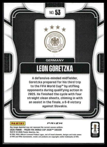 2026 Panini Prizm FIFA World Cup #53 Leon Goretzka Disco