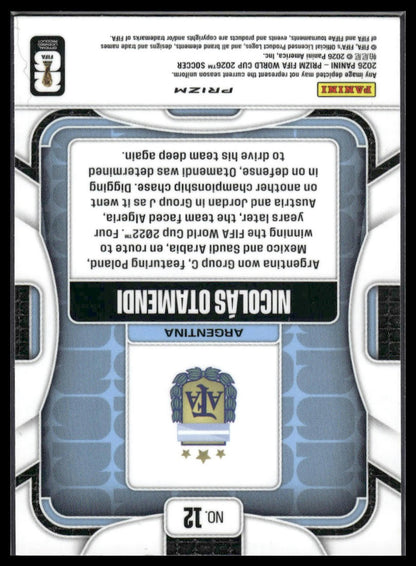 2026 Panini Prizm FIFA World Cup #12 Nicolas Otamendi Disco Prizm
