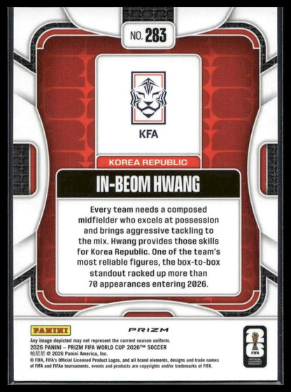 2026 Panini Prizm FIFA World Cup #283 In-Beom Hwang Disco Prizm