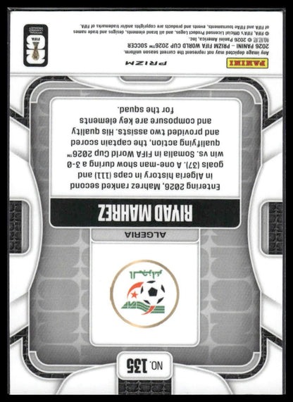 2026 Panini Prizm FIFA World Cup #135 Riyad Mahrez Disco Prizm