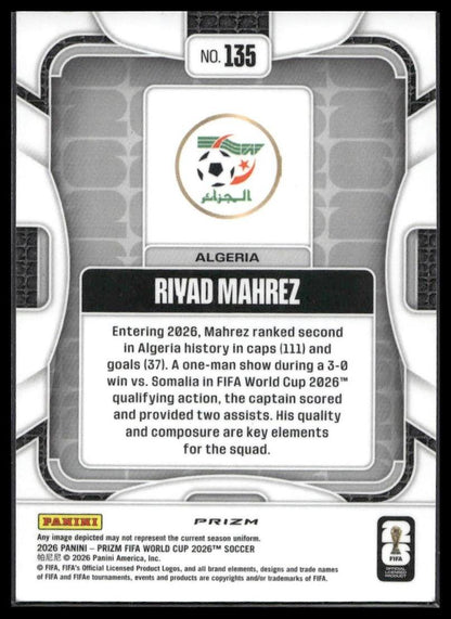2026 Panini Prizm FIFA World Cup #135 Riyad Mahrez Disco Prizm
