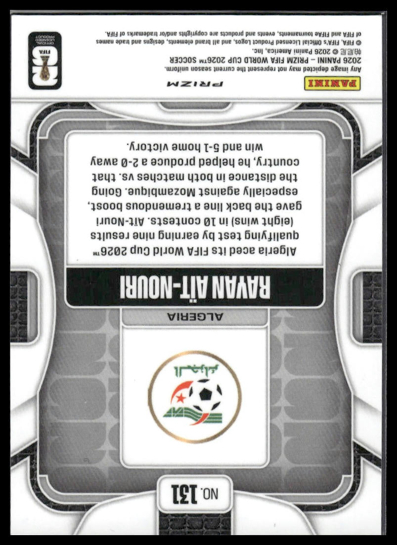 2026 Panini Prizm FIFA World Cup #131 Rayan Ait-Nouri Disco Prizm