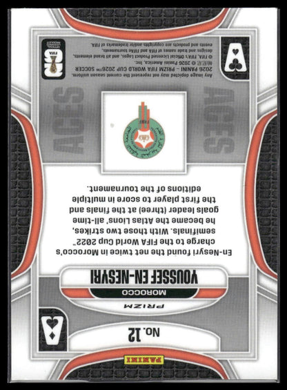 2026 Panini Prizm FIFA World Cup #12 Youssef En-Nesyri Aces Silver Prizm