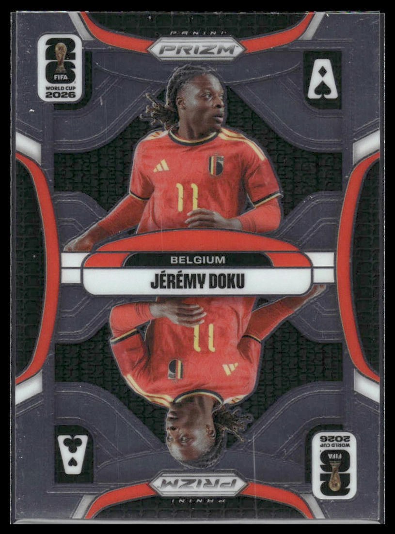 2026 Panini Prizm FIFA World Cup #13 Jeremy Doku Aces Silver Prizm