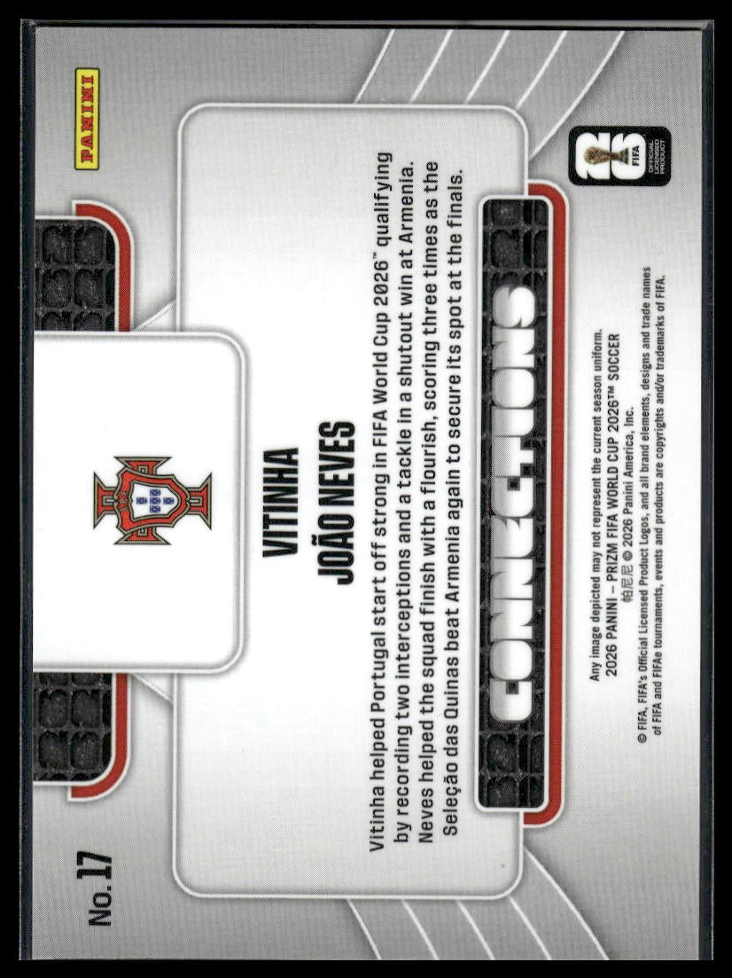 2026 Prizm FIFA World Cup #17 Joao Neves / Vitinha Connections Silver Prizm