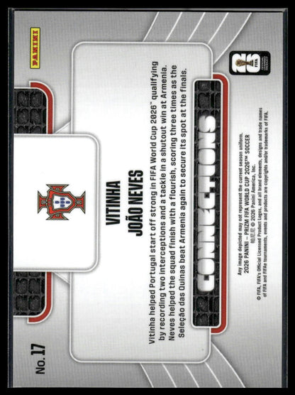 2026 Prizm FIFA World Cup #17 Joao Neves / Vitinha Connections Silver Prizm