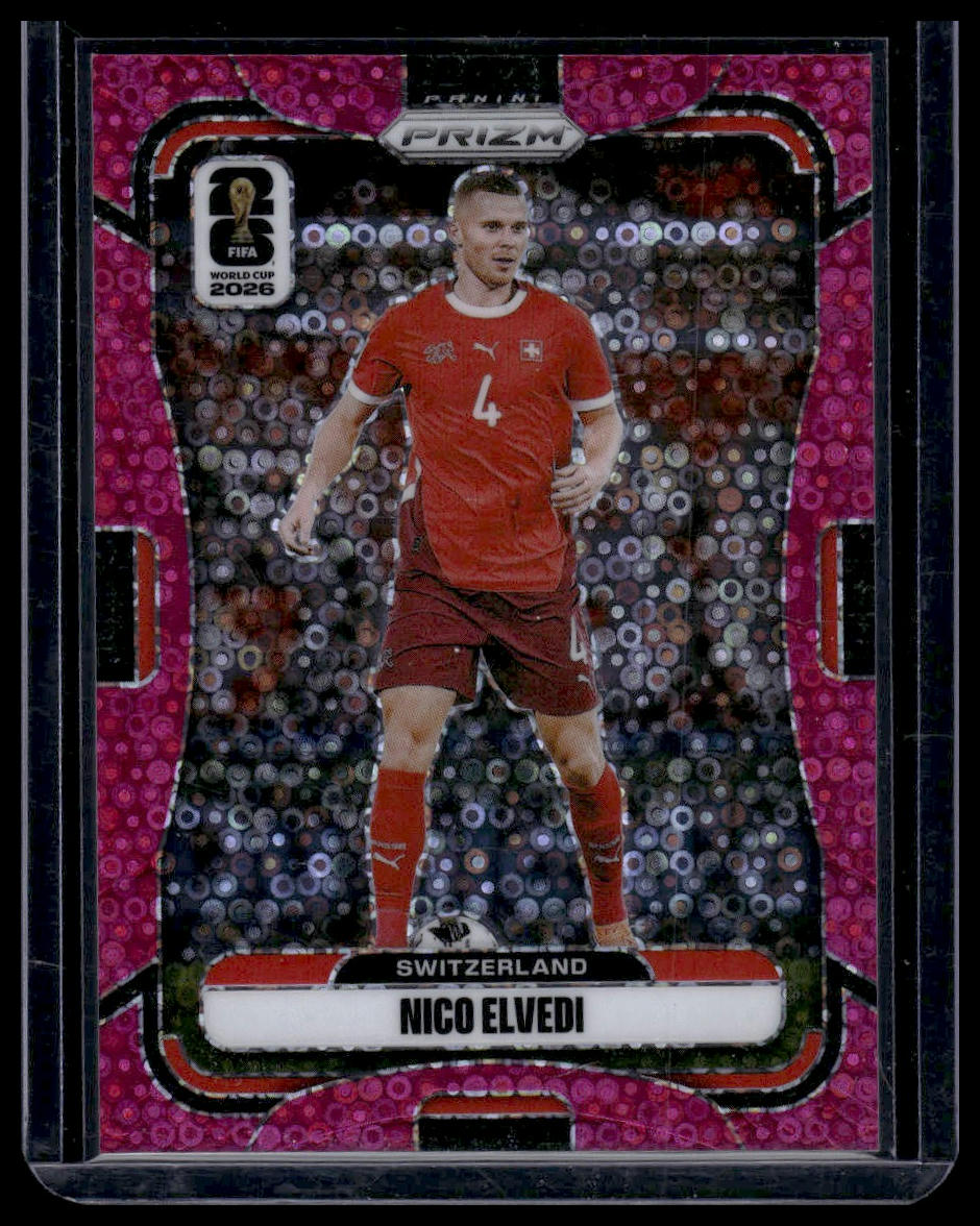 2026 Panini Prizm FIFA World Cup #423 Nico Elvedi Pink Disco Prizm #/199