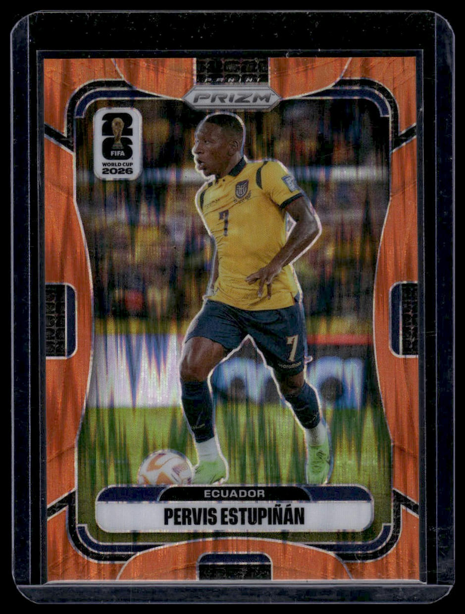 2026 Panini Prizm FIFA World Cup #212 Pervis Estupiñán Orange Wave Prizm #/315